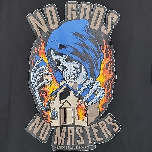 Linda Finegold No Gods No Masters T Shirt Size XL - Picture 4 of 4